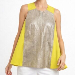 Metallic Panel Mod Swing Top
Chartreuse Avant Garde Colorblock Tank